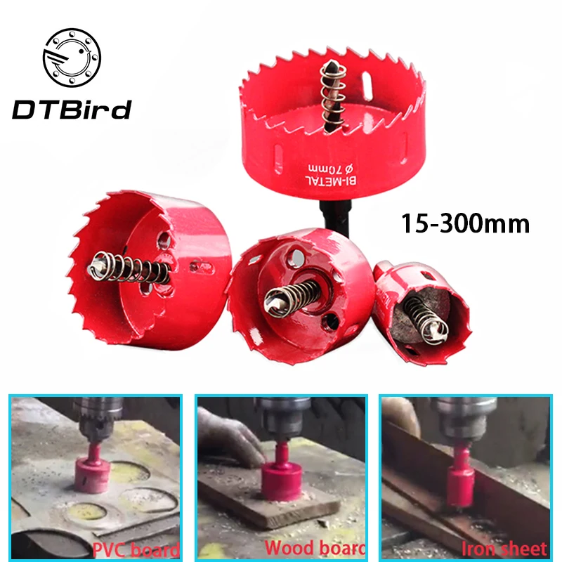 15-200mm M42 Bi-Metal Wood Hole Saws Bit For Woodworking DIY Wood Cutter Drill Bit Opener Tool Wood Gypsum Plastics Drill Bits
15-200mm M42 Bi-Metal Wood Hole Saws Bit For Woodworking DIY Wood Cutter Drill Bit Opener Tool Wood Gypsum Plastics Drill Bits