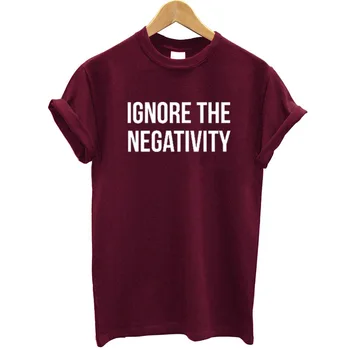 Ignore The Negativity Letter Printed Women T-shirt Cotton Short Sleeve Funny Summer Tops Streetwear Tshirt Women Maroon Clothing
Ignore The Negativity Letter Printed Women T-shirt Cotton Short Sleeve Funny Summer Tops Streetwear Tshirt Women Maroon Clothing