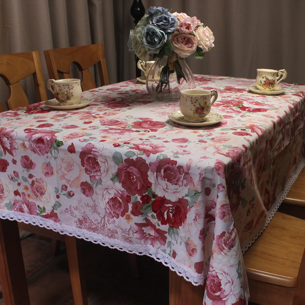 CURCYA Classic Romantic Red Roses Lace Table Cloth for Wedding Table Decoration Cotton Table Cover Customize Floral Tablecloths
CURCYA Classic Romantic Red Roses Lace Table Cloth for Wedding Table Decoration Cotton Table Cover Customize Floral Tablecloths