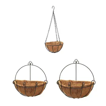 Outdoor Hanging Basket Garden Pots Planters Pot Flower Metal With Coco Liner Plant Holder With Chain For Home Garden Decoration
Outdoor Hanging Basket Garden Pots Planters Pot Flower Metal With Coco Liner Plant Holder With Chain For Home Garden Decoration