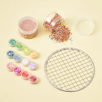 Pandahall DIY Crystal Clay Slime Mud Making Tools Kits with 12 boxes Confett+Clay Beads+Mesh Grid+ Beads Container+ Sponge Mat
Pandahall DIY Crystal Clay Slime Mud Making Tools Kits with 12 boxes Confett+Clay Beads+Mesh Grid+ Beads Container+ Sponge Mat