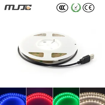 LED Strip Light 1M 5M 300LEDs Warm Pure Cool White Flexible LED Strip Light 5V with USB For Car Computer Tent TV Back Lighting
LED Strip Light 1M 5M 300LEDs Warm Pure Cool White Flexible LED Strip Light 5V with USB For Car Computer Tent TV Back Lighting