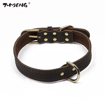 T-MENG Classic Style Dog Collar Genuine Cow Leather Collars For Small Large Dogs Necklace Pet Products For Animals Supplier
T-MENG Classic Style Dog Collar Genuine Cow Leather Collars For Small Large Dogs Necklace Pet Products For Animals Supplier