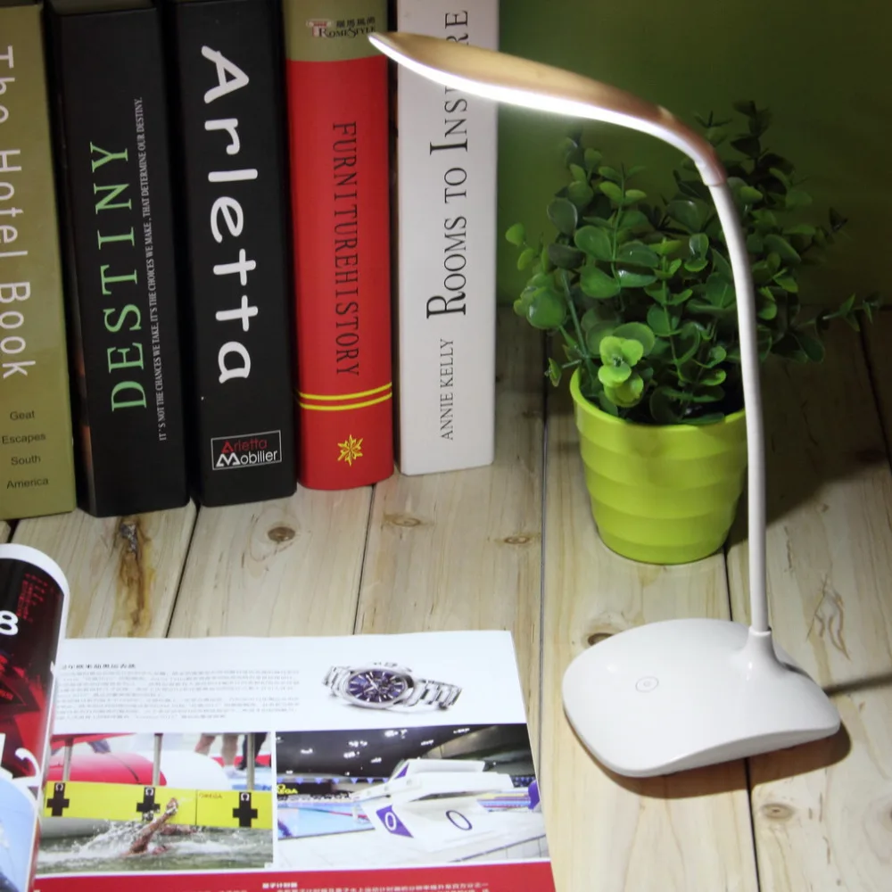 Image 1pcs Adjustable LED Reading Light Hot Worldwide USB Rechargeable Touch Sensor Desk Table Lamp