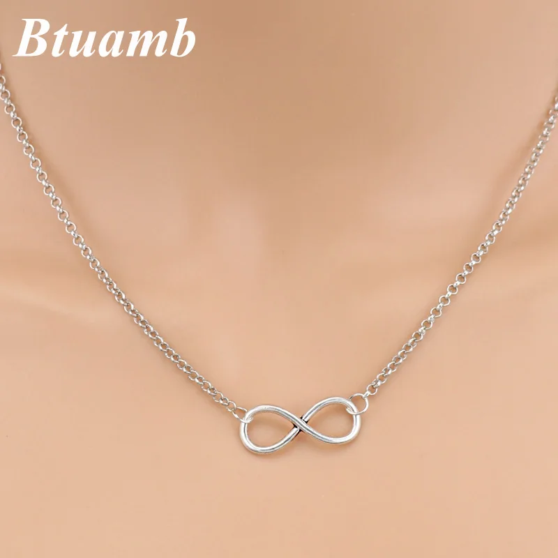Btuamb Simple Style Big Infinity Necklaces Silver Color Clavicle Chain Necklaces Pendants for Women Jewelry Party Gift Collier
Btuamb Simple Style Big Infinity Necklaces Silver Color Clavicle Chain Necklaces Pendants for Women Jewelry Party Gift Collier