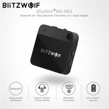 BlitzWolf Bluetooth V4.1 Music Receiver Transmitter APTX 3.5mm AUX Wireless Bluetooth Audio 2 In 1 Adapter For Smartphone PC TV(China)