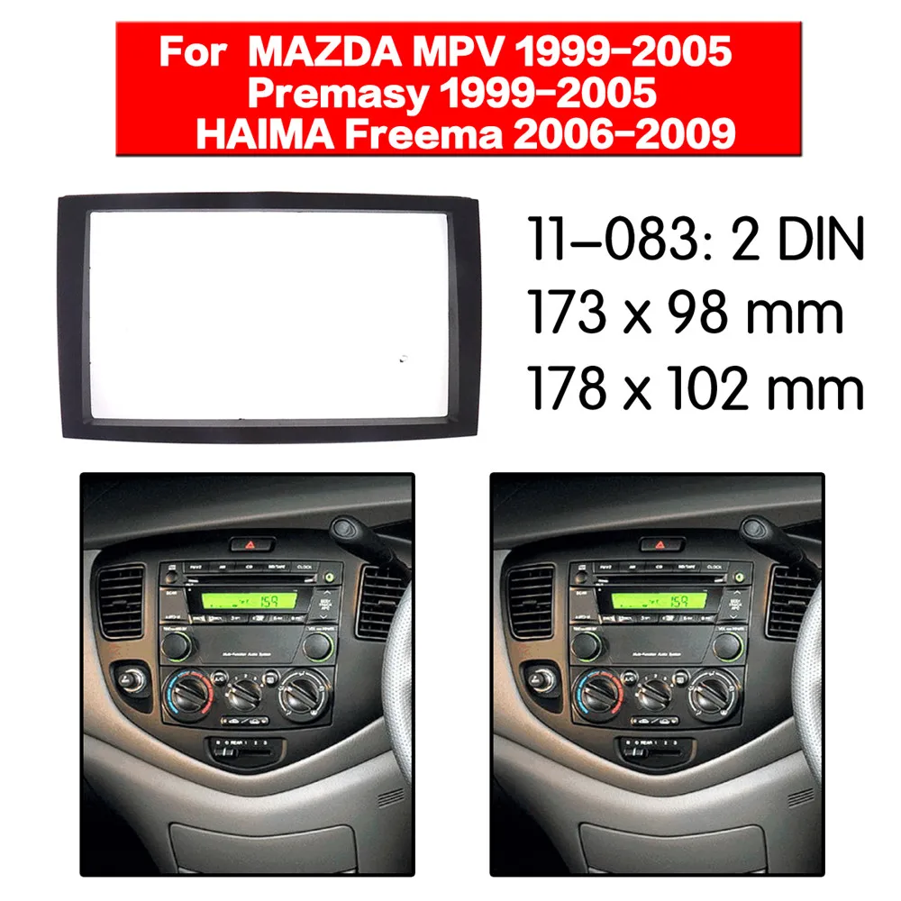 HUANAV Car Radio stereo Fitting installation adapter fascia For 1999-2005 2000 2010 Mazda Premacy 2DIN Radio frame Audio Fascias
HUANAV Car Radio stereo Fitting installation adapter fascia For 1999-2005 2000 2010 Mazda Premacy 2DIN Radio frame Audio Fascias