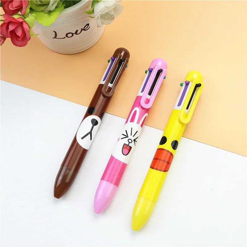 3pcs/lot New cute 6 color in one ballpoint pen Student note drawing Office mark Multicolor pen
3pcs/lot New cute 6 color in one ballpoint pen Student note drawing Office mark Multicolor pen