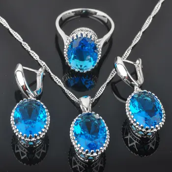 Egg Design Sky Blue Zirconia Women's Wedding Silver Color Jewelry Sets Earring And Necklace Sets Pendant Rings QZ0191 
Egg Design Sky Blue Zirconia Women's Wedding Silver Color Jewelry Sets Earring And Necklace Sets Pendant Rings QZ0191