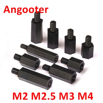 50pcs Threaded (M2 M2.5 M3 M4)*L+6mm Black Plastic Spacing screw for PCB Circuit Board Fixed Nylon standoff spacer pillar PA66
50pcs Threaded (M2 M2.5 M3 M4)*L+6mm Black Plastic Spacing screw for PCB Circuit Board Fixed Nylon standoff spacer pillar PA66