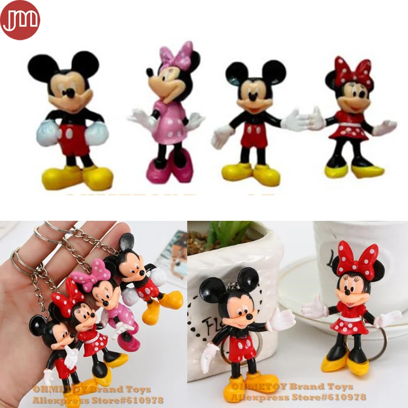 OHMETOY 4PCS Mickey Mouse Minnie Action Figure Toy Keychain Key Ring Kids Birthday Gift Cake Toppers
OHMETOY 4PCS Mickey Mouse Minnie Action Figure Toy Keychain Key Ring Kids Birthday Gift Cake Toppers