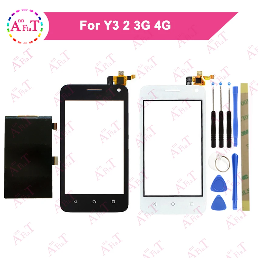 10pcs/lot 4.5'' For Huawei Y3ii Y3 II 2 3G 4G Display Screen +Touch Digitizer Black&White no tool | Мобильные телефоны и