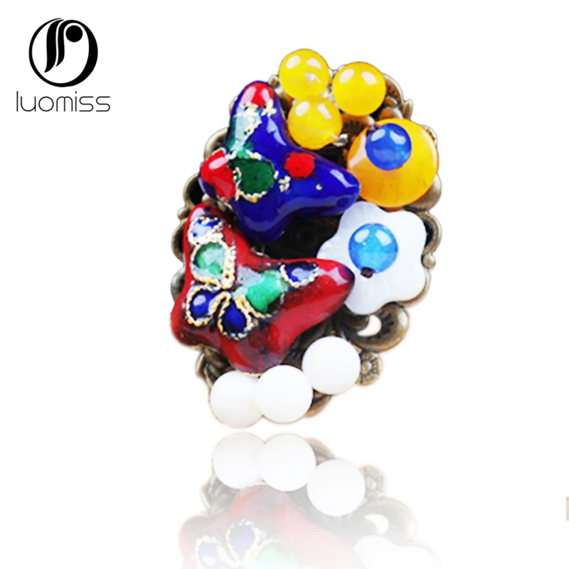 Spring and summer new cloisonne blue butterfly retro style accessory ring opening adjustable ring
Spring and summer new cloisonne blue butterfly retro style accessory ring opening adjustable ring