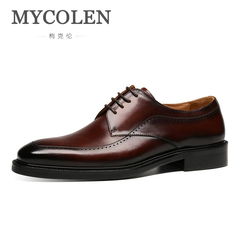 

MYCOLEN Autumn Men Shoes Men Formal Wear Leather Minimalist Design Business Casual England Men Shoes Tenis Masculino Adulto