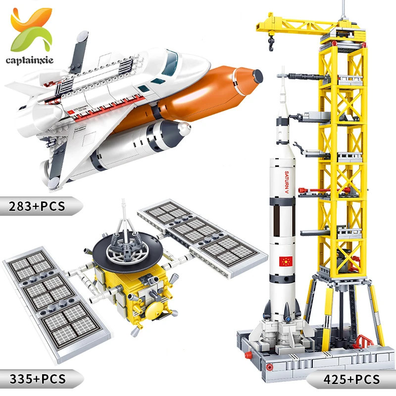 Space Station Saturn V Rocket Building Blocks Compatible Legoed City Shuttle Satellite Astronaut Figure Spacecraft Educational
Space Station Saturn V Rocket Building Blocks Compatible Legoed City Shuttle Satellite Astronaut Figure Spacecraft Educational
