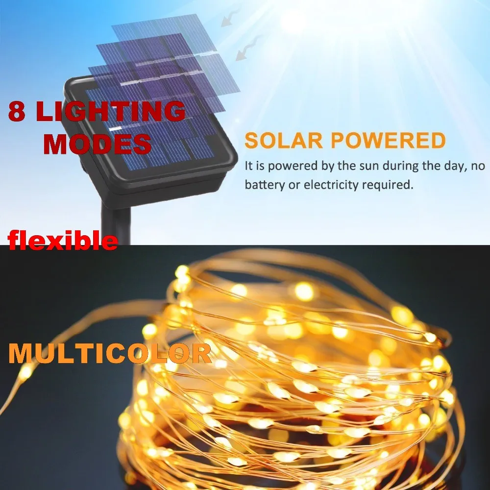 8 modes multicolor Holiday Lighting outlet lights Solar wire string Led battery box outdoor waterproof 2/5/10 meters lamp Deco
8 modes multicolor Holiday Lighting outlet lights Solar wire string Led battery box outdoor waterproof 2/5/10 meters lamp Deco