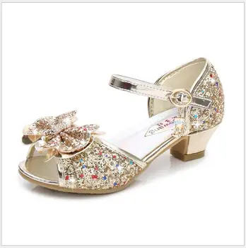 Girls Leather Wedding Shoes Baby Children's Sequins Princess Enfants Sandals Kids High Heels Dress Party Shoes for Girls
Girls Leather Wedding Shoes Baby Children's Sequins Princess Enfants Sandals Kids High Heels Dress Party Shoes for Girls