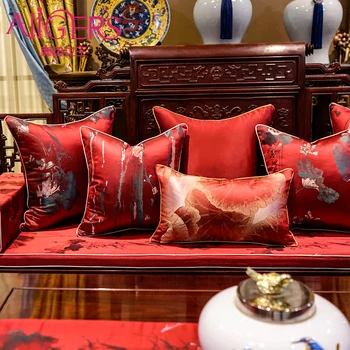 Avigers Chinese Style Bright Red Cushion Covers Soft Embroidery Lotus Flower Leaf Pillow Cases Home Decorative for Sofa Car 
Avigers Chinese Style Bright Red Cushion Covers Soft Embroidery Lotus Flower Leaf Pillow Cases Home Decorative for Sofa Car