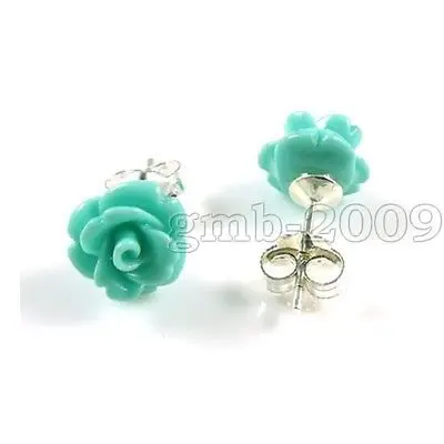 hot sell new - 12mm Turquoise Carved Rose Flower 925 Sterling Silver Stud Earrings
hot sell new - 12mm Turquoise Carved Rose Flower 925 Sterling Silver Stud Earrings
