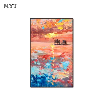 Unique gift Artist original Handpainted Abstract red sunset on the sea Oil Painting on Canvas wall art for living room unframed
Unique gift Artist original Handpainted Abstract red sunset on the sea Oil Painting on Canvas wall art for living room unframed