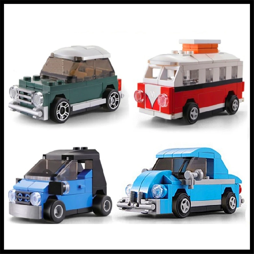 4Pcs/Set City Creator VW Beetle Mini Car Model Building Block Toys KAZI Figure Brinquedos Gift For Children Compatible Legoe
4Pcs/Set City Creator VW Beetle Mini Car Model Building Block Toys KAZI Figure Brinquedos Gift For Children Compatible Legoe