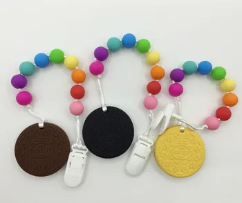 Wholesale Silicone pacifier clips with silicone teething toy biscuit chew pendant silicone Nursing Necklace Free shipping
Wholesale Silicone pacifier clips with silicone teething toy biscuit chew pendant silicone Nursing Necklace Free shipping