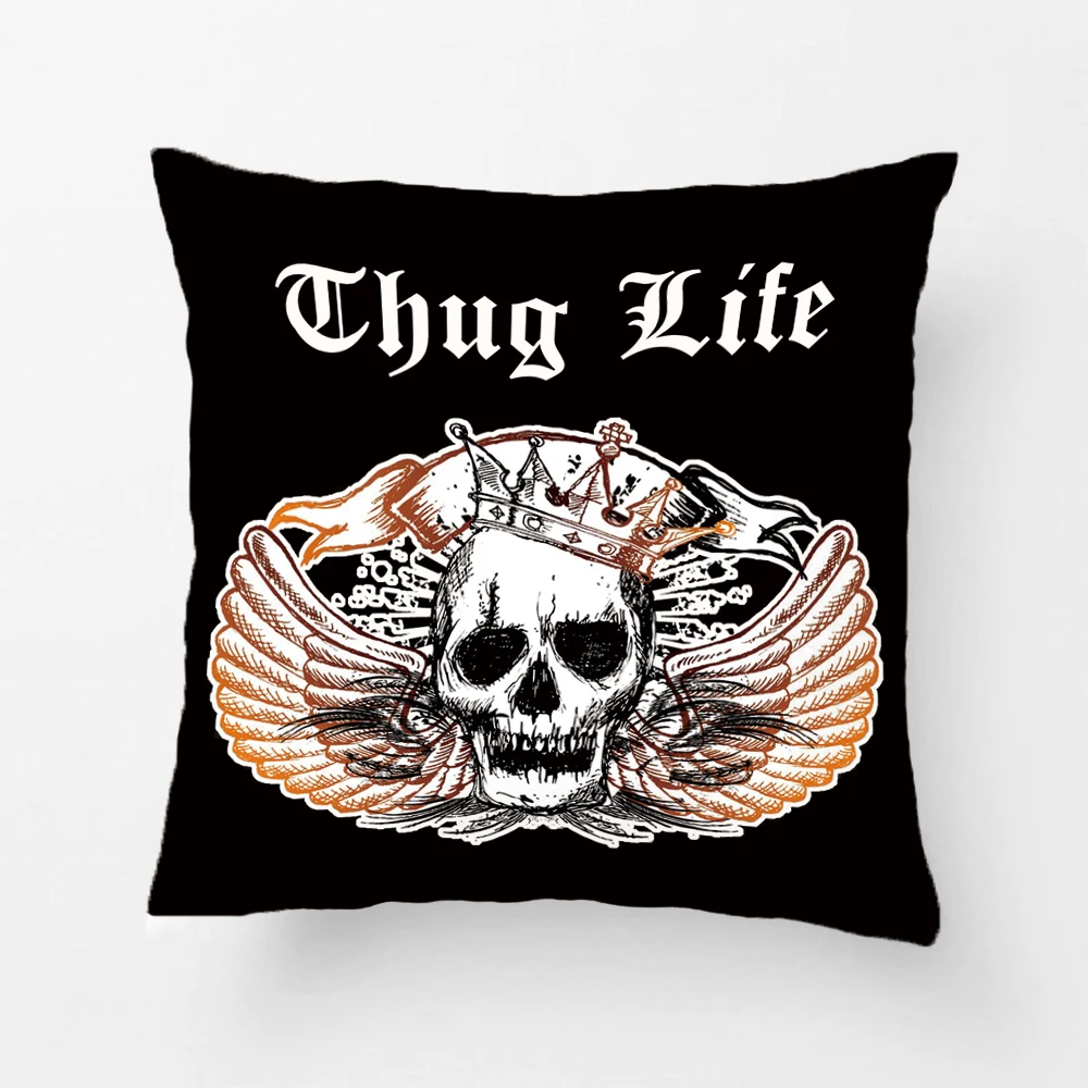 Чехол-Подушка с принтом Thug Life, декоративная наволочка для подушки, чехол в виде черепа, отличный подарок от Lvsure для автомобильного дивана
Чехол-Подушка с принтом Thug Life, декоративная наволочка для подушки, чехол в виде черепа, отличный подарок от Lvsure для автомобильного дивана