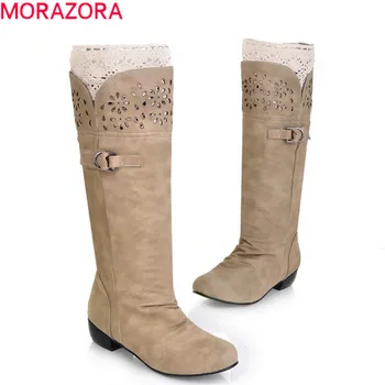 MORAZORA 2019 new arrival knee high boots women pu round toe autumn boots slip on solid colors casual fashion shoes woman
MORAZORA 2019 new arrival knee high boots women pu round toe autumn boots slip on solid colors casual fashion shoes woman