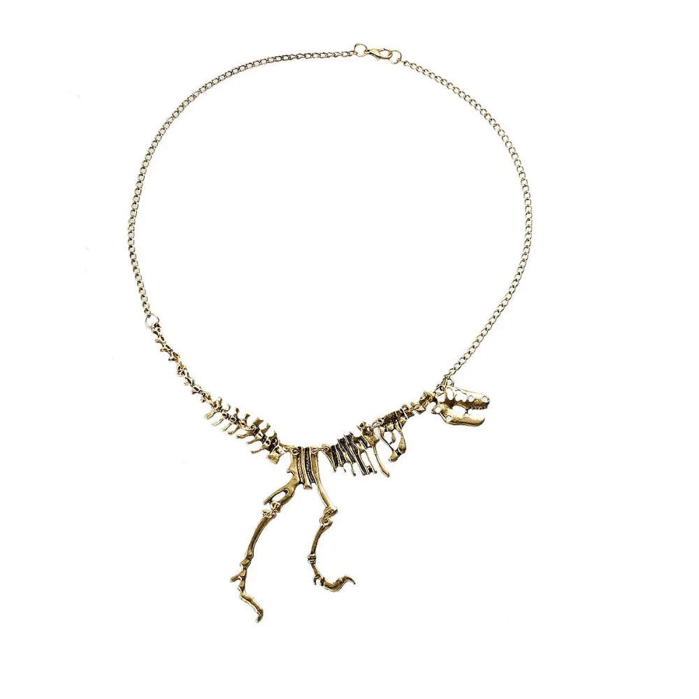 DoreenBeads New Punk Gothic Tyrannosaurus Rex Skeleton Dinosaur Pendant Necklace Chain Choker Collar Women Antique Silver Golden
DoreenBeads New Punk Gothic Tyrannosaurus Rex Skeleton Dinosaur Pendant Necklace Chain Choker Collar Women Antique Silver Golden