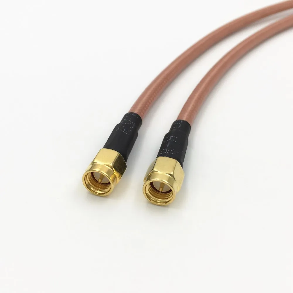 brown RG316D 50ohm RF Coaxial Cable 1m 3ft 100cm silver plated double shielded