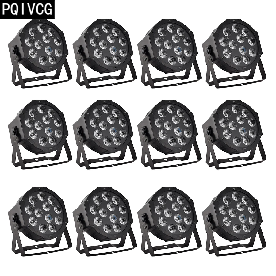 12 pieces / 12x12w led Par lights RGBW 4in1 flat par led IN/OUT Plug dmx512 disco lights professional stage dj equipment
12 pieces / 12x12w led Par lights RGBW 4in1 flat par led IN/OUT Plug dmx512 disco lights professional stage dj equipment