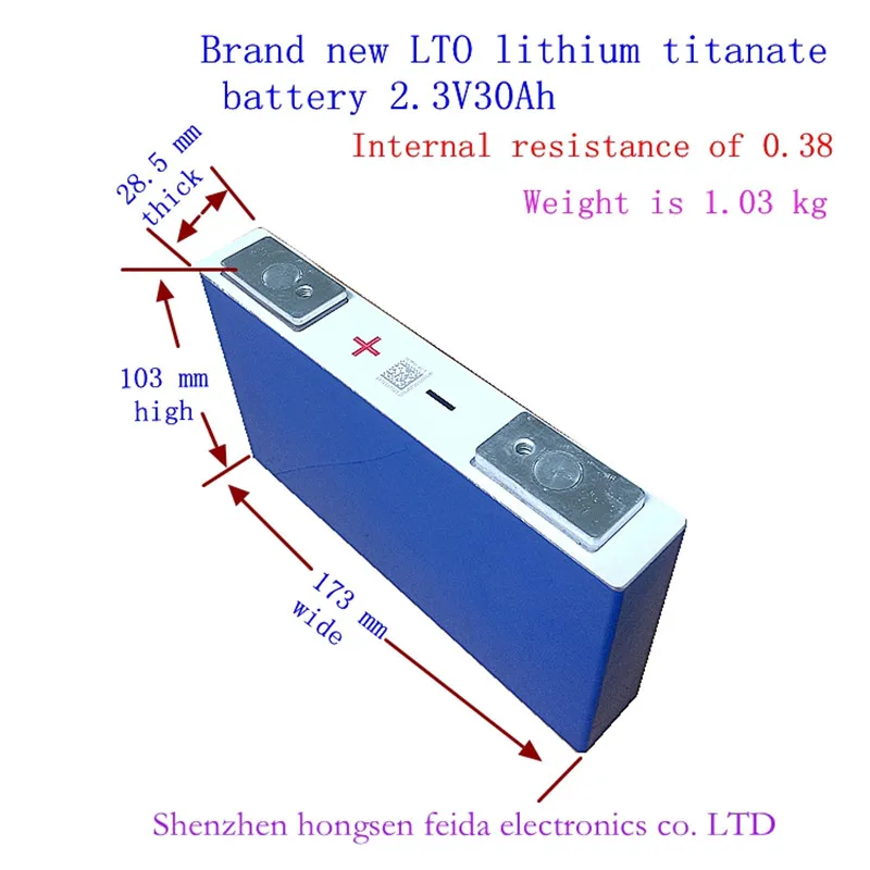 4pcs LTO 2.3v 30Ah 30000mAh Lithium Titanate Battery Cell 300A Fast Charging Rechargeable for Diy Pack Power Long Cycle Life
4pcs LTO 2.3v 30Ah 30000mAh Lithium Titanate Battery Cell 300A Fast Charging Rechargeable for Diy Pack Power Long Cycle Life