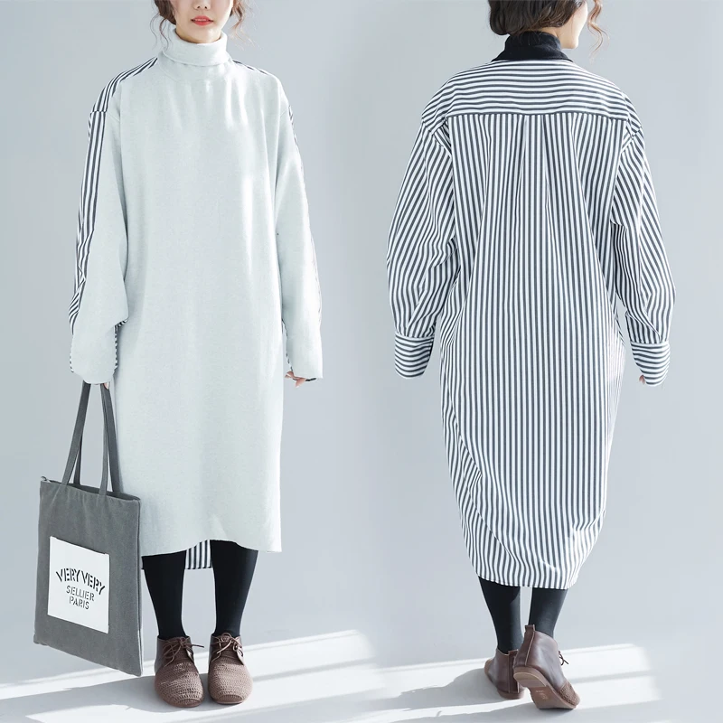 NBHUZEHUA Women Spring Dress 2019 Splice Plaid Knitted Dress Plus Size Turtleneck Casual Long Sleeve Dress 4XL 5XL 19-D103
NBHUZEHUA Women Spring Dress 2019 Splice Plaid Knitted Dress Plus Size Turtleneck Casual Long Sleeve Dress 4XL 5XL 19-D103