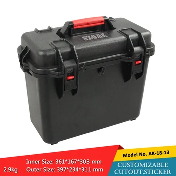 waterproof plastic hard tool carrying case pp and abs weatherproof equipment tool case with Sponge inside 397*234*311mm szomk 
waterproof plastic hard tool carrying case pp and abs weatherproof equipment tool case with Sponge inside 397*234*311mm szomk