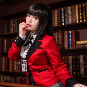 Kakegurui Compulsive Gambler Jabami Yumeko Igarashi Sayaka Cosplay Costumes School Girls Uniforms Coat Shirt Skirt Set
Kakegurui Compulsive Gambler Jabami Yumeko Igarashi Sayaka Cosplay Costumes School Girls Uniforms Coat Shirt Skirt Set