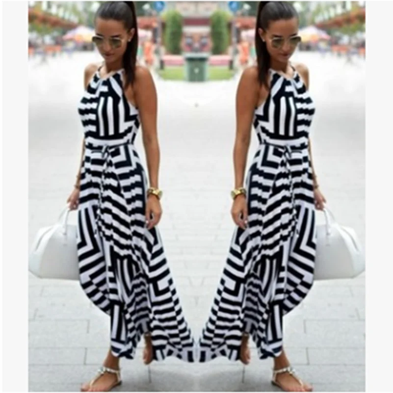 New Lady Casual Strpied Evening Fashion Maxi Summer Women Long Dress Clothes 2018 Beach Girls Elegant Sundress Vestidos
New Lady Casual Strpied Evening Fashion Maxi Summer Women Long Dress Clothes 2018 Beach Girls Elegant Sundress Vestidos