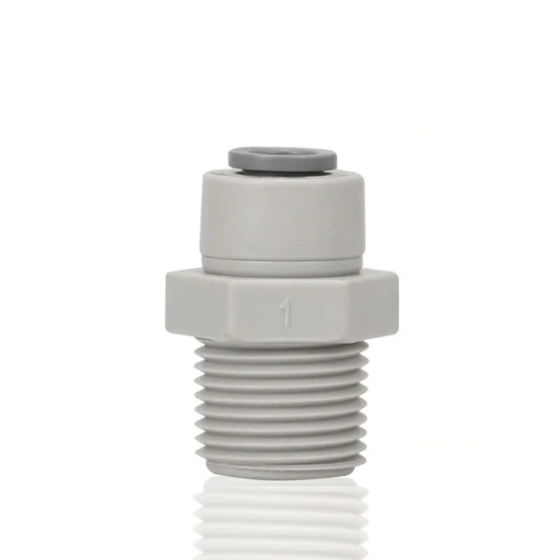 3/8" NPT Male Thread - 1/4'' OD Tube RO Water Quick Connector Straight Tight Junction Double Sealing PE Pipe Fitting
3/8" NPT Male Thread - 1/4'' OD Tube RO Water Quick Connector Straight Tight Junction Double Sealing PE Pipe Fitting