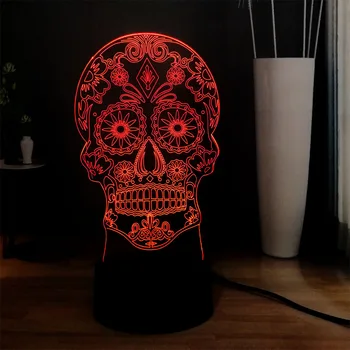 Creative Acrylic 3D Tattoo Pattern Skull 7 Color Change LED DEC USB Table Mood Night Lamp April Fools' Day Holiday Friends Gift
Creative Acrylic 3D Tattoo Pattern Skull 7 Color Change LED DEC USB Table Mood Night Lamp April Fools' Day Holiday Friends Gift