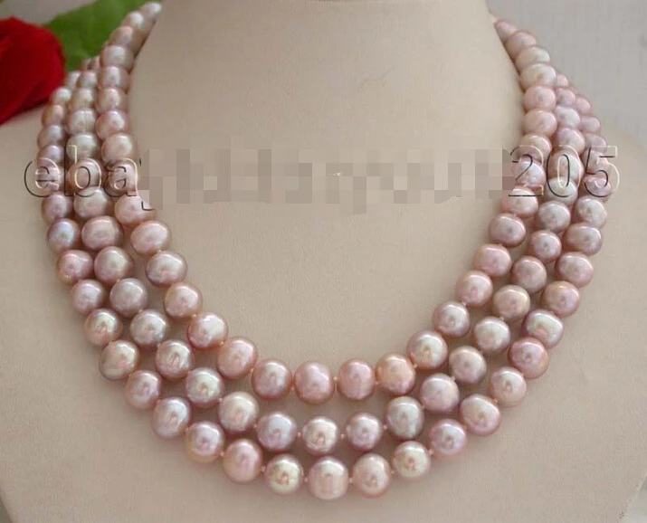 FREE SHIPPING 17-18-19" 3rows Genuine Natural 10mm Purple Round Pearl Necklace #f1515 (A0513)
FREE SHIPPING 17-18-19" 3rows Genuine Natural 10mm Purple Round Pearl Necklace #f1515 (A0513)