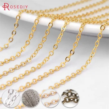 (13673)5 Meters width 1.5MM Gold Color Plated Copper Necklace Chain Flat Oval Link Chains Jewelry Findings More color can picked
(13673)5 Meters width 1.5MM Gold Color Plated Copper Necklace Chain Flat Oval Link Chains Jewelry Findings More color can picked