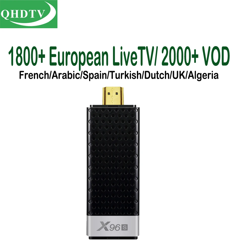 X96S 4K Android 8.1 TV Stick Quad Core 2GB 16GB With 1 Year QHDTV Arabic Channels Dutch Spanish French UK Kurdi IPTV Package M3U
X96S 4K Android 8.1 TV Stick Quad Core 2GB 16GB With 1 Year QHDTV Arabic Channels Dutch Spanish French UK Kurdi IPTV Package M3U