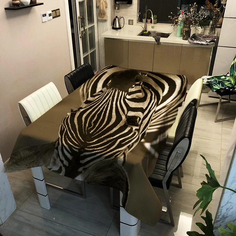 3d Tablecloth Digital Printing Zebra Pattern Polyester Waterproof Table Cloth for Wedding Party Table Cover
3d Tablecloth Digital Printing Zebra Pattern Polyester Waterproof Table Cloth for Wedding Party Table Cover