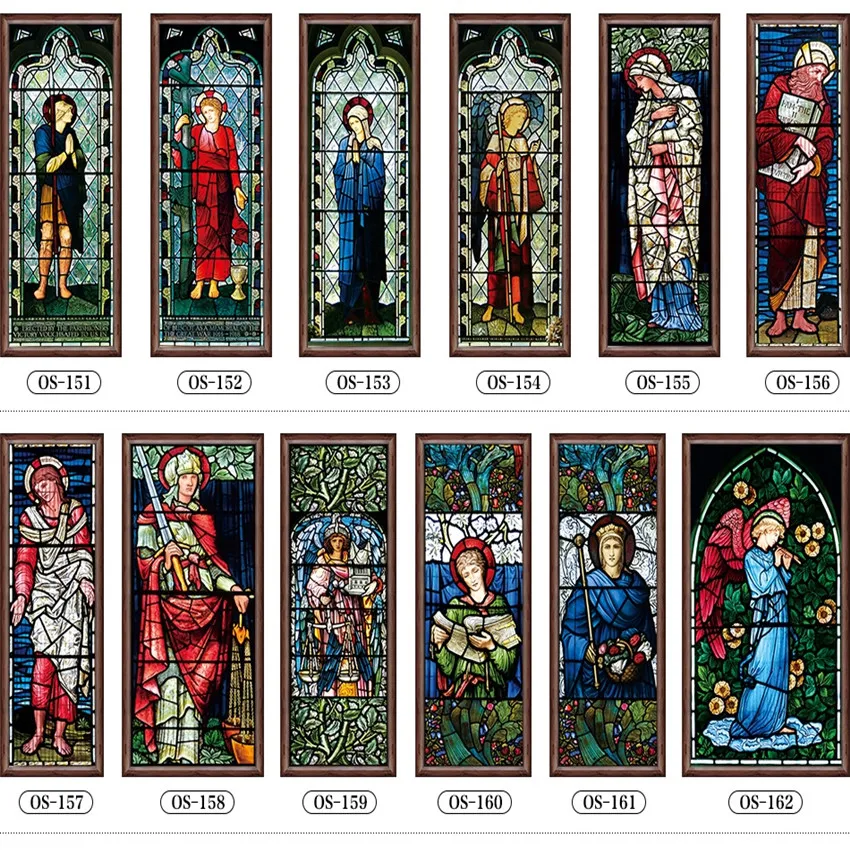 Custom No glue electrostatic scrubs translucent church stained glass windows and doors wardrobe furniture foil stickers
Custom No glue electrostatic scrubs translucent church stained glass windows and doors wardrobe furniture foil stickers