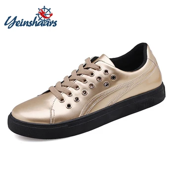 YEINSHAARS New Fashion Shiny PU Leather Men Casual Shoes Sneakers Walking Shoes Men Designer Shoes Flats Gold Red Black
YEINSHAARS New Fashion Shiny PU Leather Men Casual Shoes Sneakers Walking Shoes Men Designer Shoes Flats Gold Red Black