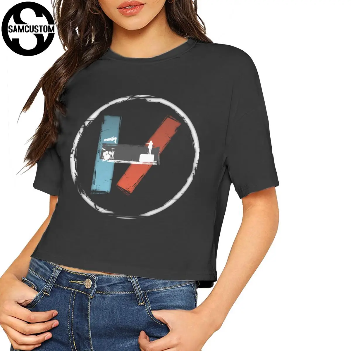 SAMCUSTOM twenty one pilots Camisetas Real Short New 3d Summer Fashion Street T Shirt Anarchy Bare-midriff Sexy T-shirt Women
SAMCUSTOM twenty one pilots Camisetas Real Short New 3d Summer Fashion Street T Shirt Anarchy Bare-midriff Sexy T-shirt Women
