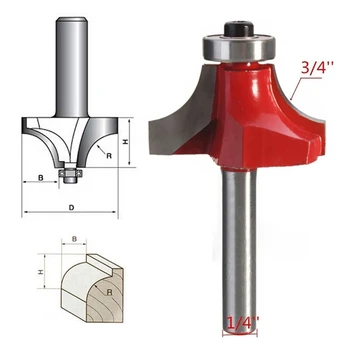3/4" Radius Round Over Router Bit Woodworking Chisel Cutter Tool 1/4" Shank High Quality
3/4" Radius Round Over Router Bit Woodworking Chisel Cutter Tool 1/4" Shank High Quality