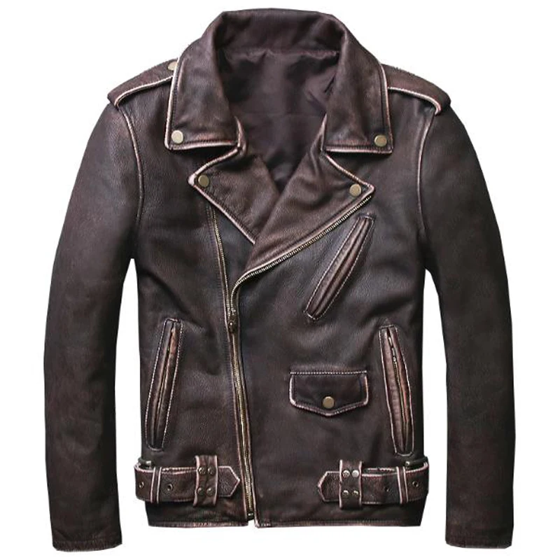 Handsome Mens Genuine Leather Jacket Coats European Style Automotive Man's Real Cow Leather Jacket Brown Plus Size XXXXXL A773
Handsome Mens Genuine Leather Jacket Coats European Style Automotive Man's Real Cow Leather Jacket Brown Plus Size XXXXXL A773
