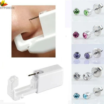 OPPOHERE Women No Pain Ear Body Piercing Stainless Steel