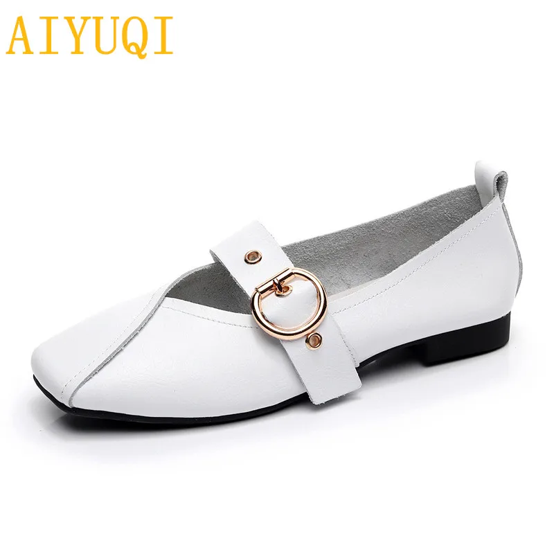 AIYUQI Casual women shoes 2019 spring new genuine leather mother flat shoes, big size 41 42 43 square soft bottom women shoes
AIYUQI Casual women shoes 2019 spring new genuine leather mother flat shoes, big size 41 42 43 square soft bottom women shoes