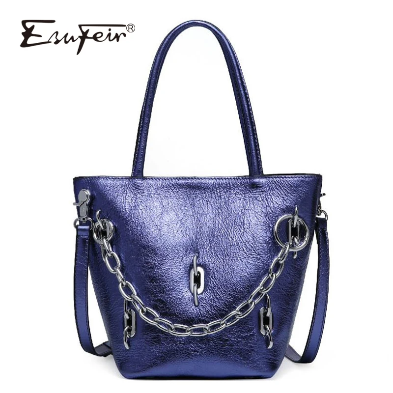 ESUFEIR Brand Genuine Leather Women Handbags Fashion Crossbody Bag Shoulder Bag chain bucket bag designer large capacity handbag 
ESUFEIR Brand Genuine Leather Women Handbags Fashion Crossbody Bag Shoulder Bag chain bucket bag designer large capacity handbag